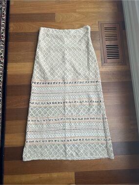 ZARA boho crochet maxi skirt